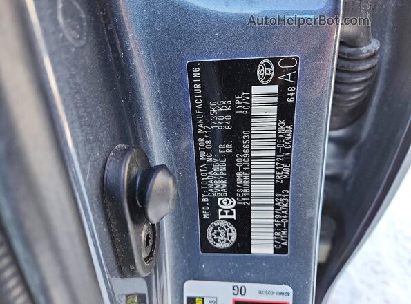 2T1BURHE1JC966530 2018 TOYOTA COROLLA Blue Вид підкапотного простору