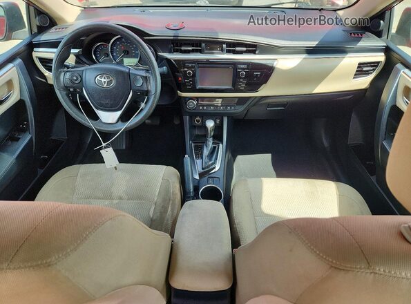 2T1BURHE2GC603727 2016 TOYOTA COROLLA Red Առջևի վահանակի տեսք