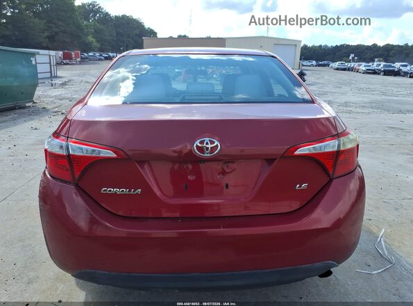 2T1BURHE2GC629695 2016 TOYOTA COROLLA Red 