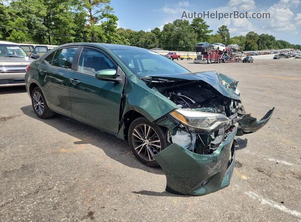 2T1BURHE2GC668691 2016 TOYOTA COROLLA Зеленый Передняя правая четверть