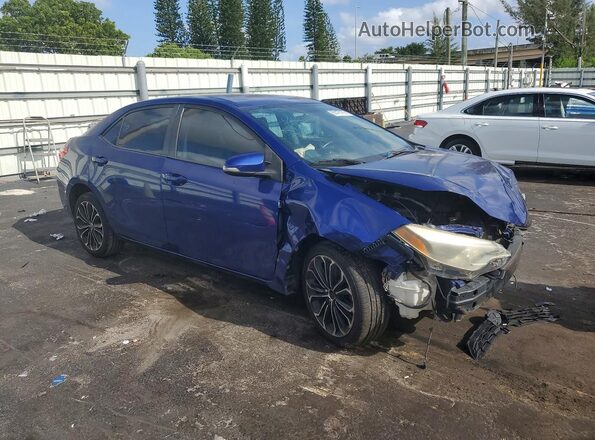 2T1BURHE2GC720093 2016 TOYOTA COROLLA Синий Передняя правая четверть