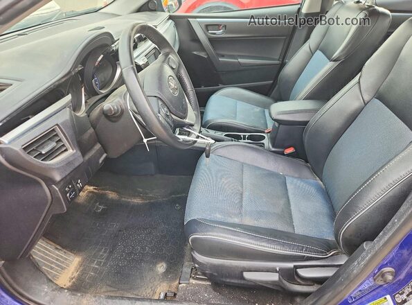 2T1BURHE2GC735256 2016 TOYOTA COROLLA Blue Вид салону спереду