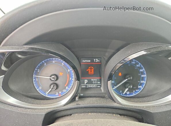 2T1BURHE2GC735256 2016 TOYOTA COROLLA Blue Вид щитка приладів