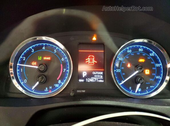 2T1BURHE2HC869072 2017 TOYOTA COROLLA Blue Instrument cluster view