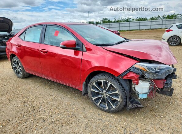 2T1BURHE2JC044588 2018 TOYOTA COROLLA Red Przód prawy