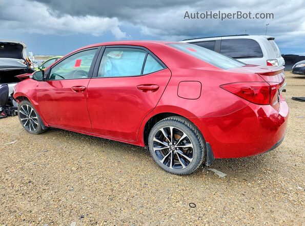 2T1BURHE2JC044588 2018 TOYOTA COROLLA Red Tył lewy