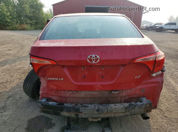 2T1BURHE2JC110069 2018 TOYOTA COROLLA Red უკანა ხედი