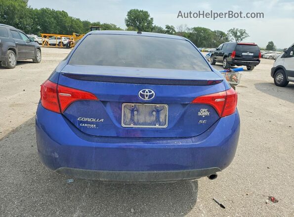 2T1BURHE2JC110993 2018 TOYOTA COROLLA Blue Вид ззаду
