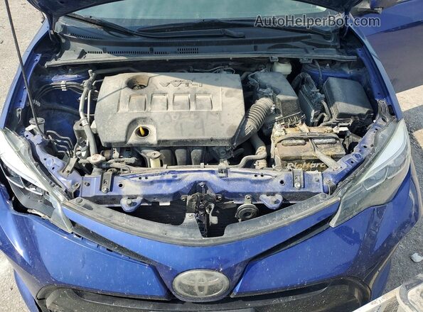 2T1BURHE2JC110993 2018 TOYOTA COROLLA Blue Вид задньої частини салону