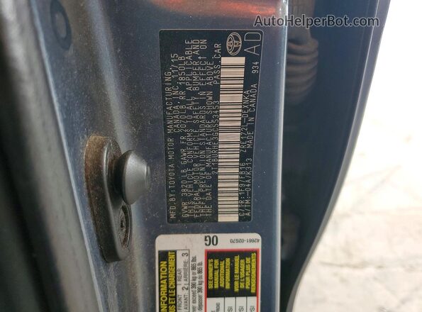 2T1BURHE3GC553453 2016 TOYOTA COROLLA Blue Vista del compartimento del motor
