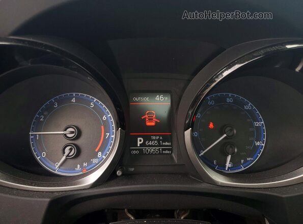 2T1BURHE3GC570480 2016 TOYOTA COROLLA Blue Instrument cluster view