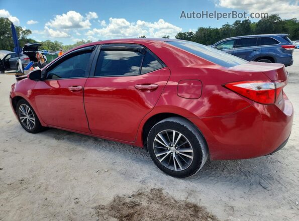 2T1BURHE3GC584864 2016 TOYOTA COROLLA Красный Задняя левая четверть