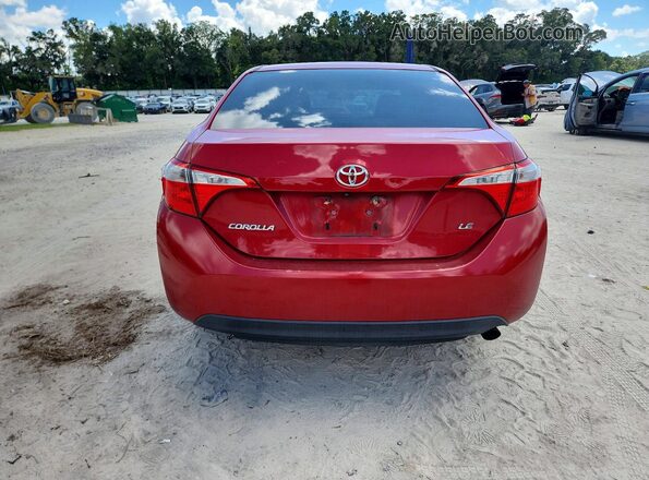 2T1BURHE3GC584864 2016 TOYOTA COROLLA Красный Вид сзади