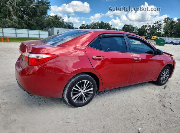 2T1BURHE3GC584864 2016 TOYOTA COROLLA Красный Задняя правая четверть