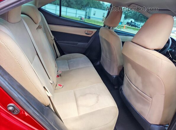 2T1BURHE3GC584864 2016 TOYOTA COROLLA Красный Вид задних сидений