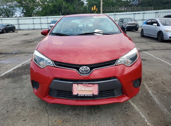 2T1BURHE3GC608337 2016 TOYOTA COROLLA Red Widok z przodu