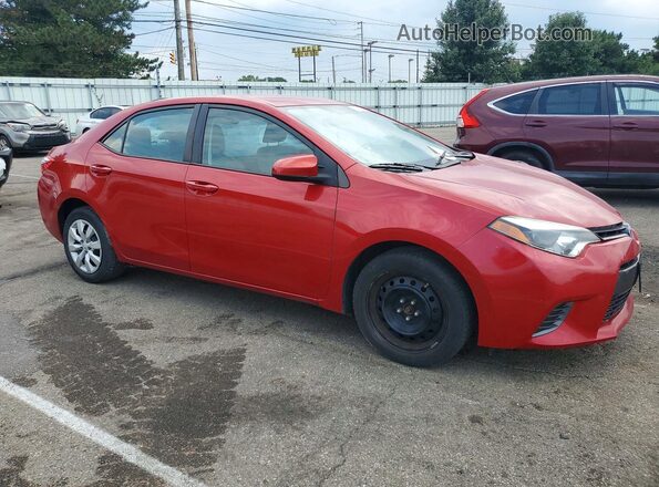 2T1BURHE3GC608337 2016 TOYOTA COROLLA Red Przód prawy