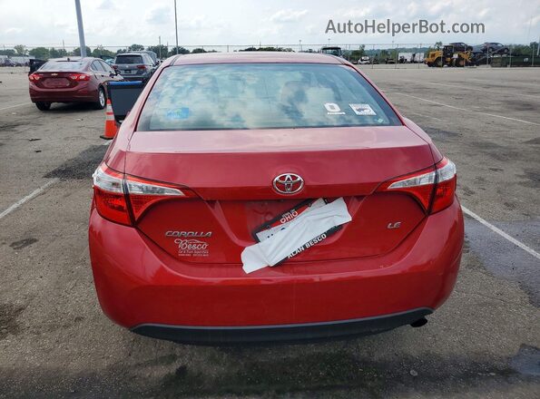 2T1BURHE3GC608337 2016 TOYOTA COROLLA Red Widok z tyłu