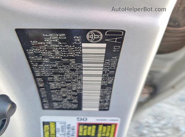2T1BURHE3GC707563 2016 TOYOTA COROLLA Silver Widok komory silnika
