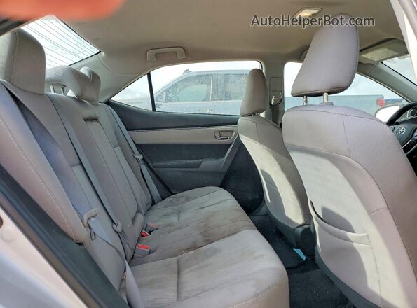 2T1BURHE3GC709426 2016 TOYOTA COROLLA Silver Вид задніх сидінь