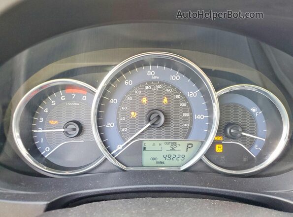 2T1BURHE3GC728820 2016 TOYOTA COROLLA Gray Instrument cluster view