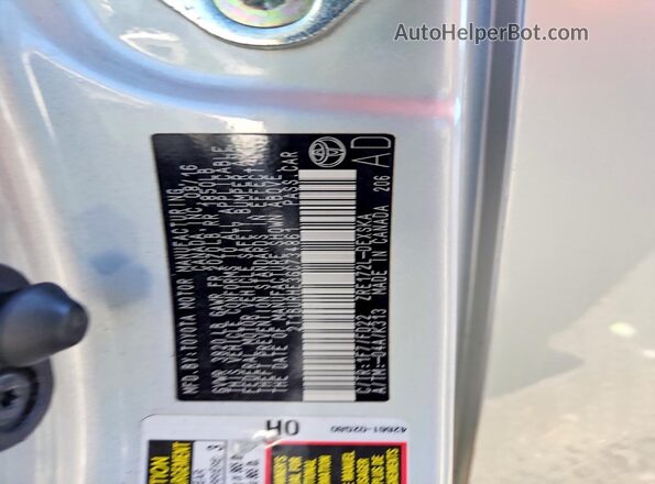 2T1BURHE3GC734861 2016 TOYOTA COROLLA Silver Vista del compartimento del motor