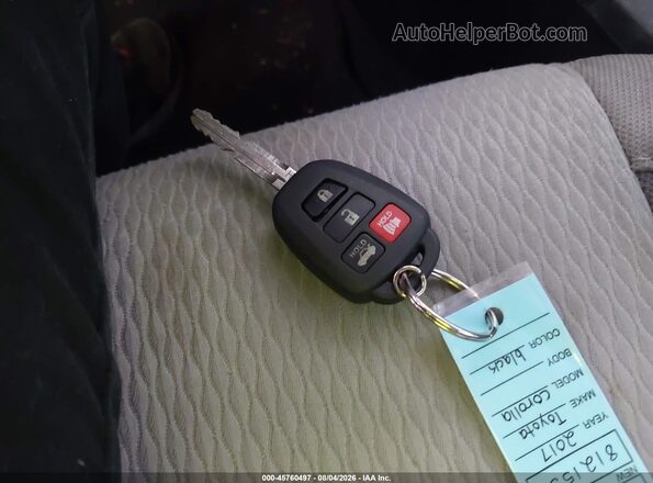 2T1BURHE3HC812153 2017 TOYOTA COROLLA Black Widok deski rozdzielczej