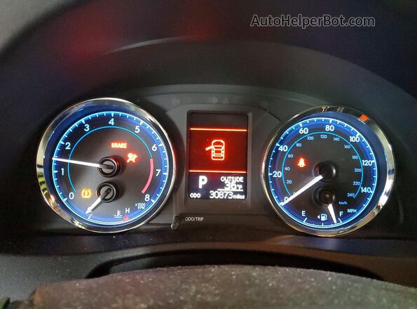 2T1BURHE3HC865273 2017 TOYOTA COROLLA Red Vista del cuadro de instrumentos