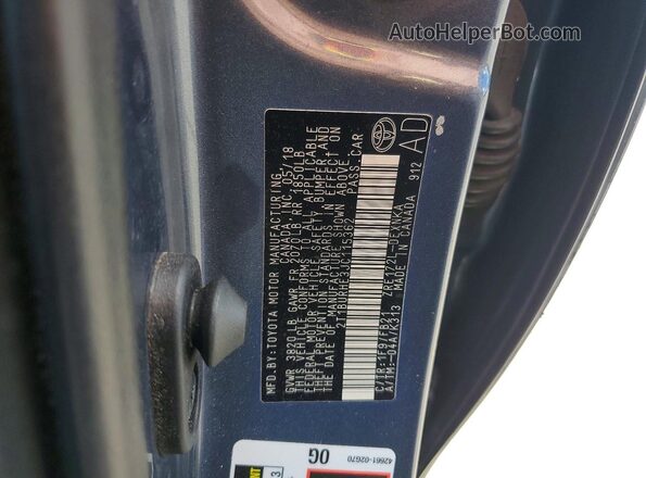 2T1BURHE3JC115362 2018 TOYOTA COROLLA Blue Engine compartment view