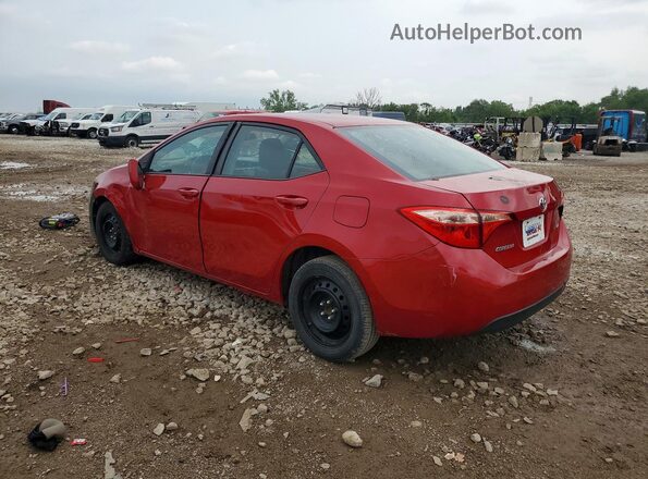 2T1BURHE3JC119427 2018 TOYOTA COROLLA Red უკანა მარცხენა