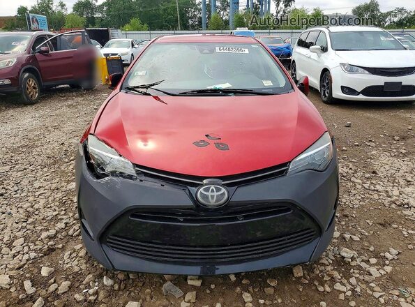 2T1BURHE3JC119427 2018 TOYOTA COROLLA Red წინა ხედი
