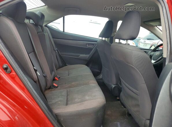 2T1BURHE3JC119427 2018 TOYOTA COROLLA Red უკანა სავარძლების ხედი