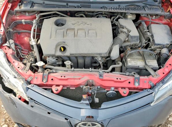 2T1BURHE3JC119427 2018 TOYOTA COROLLA Red უკანა სალონის ხედი