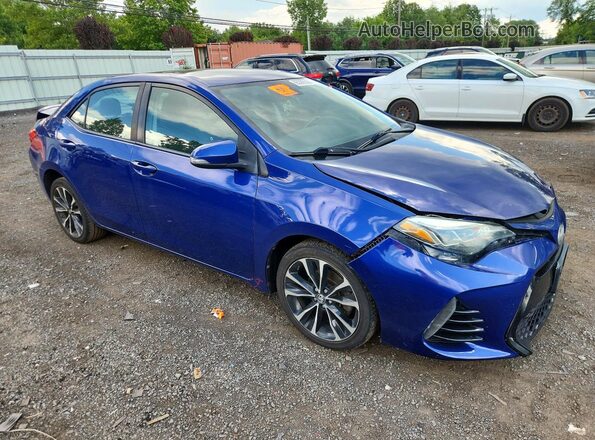 2T1BURHE3JC996869 2018 TOYOTA COROLLA Синий Передняя правая четверть