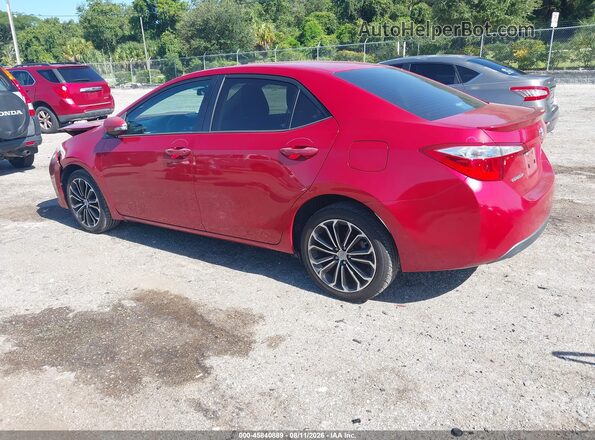 2T1BURHE4GC667624 2016 TOYOTA COROLLA Red Задня ліва чверть