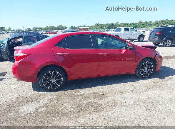 2T1BURHE4GC667624 2016 TOYOTA COROLLA Red Вид задньої частини салону