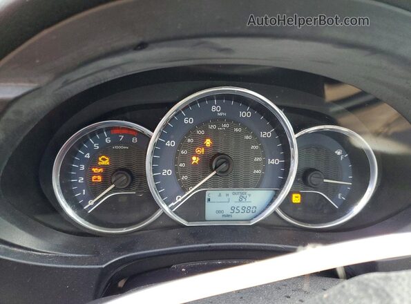 2T1BURHE4GC669860 2016 TOYOTA COROLLA Black Instrument cluster view
