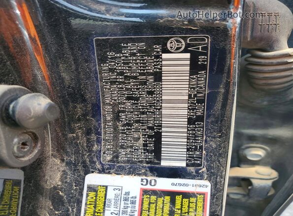 2T1BURHE4GC669860 2016 TOYOTA COROLLA Black Engine compartment view