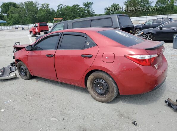 2T1BURHE4GC699943 2016 TOYOTA COROLLA Red Tył lewy