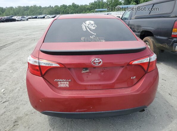 2T1BURHE4GC699943 2016 TOYOTA COROLLA Red Widok z tyłu
