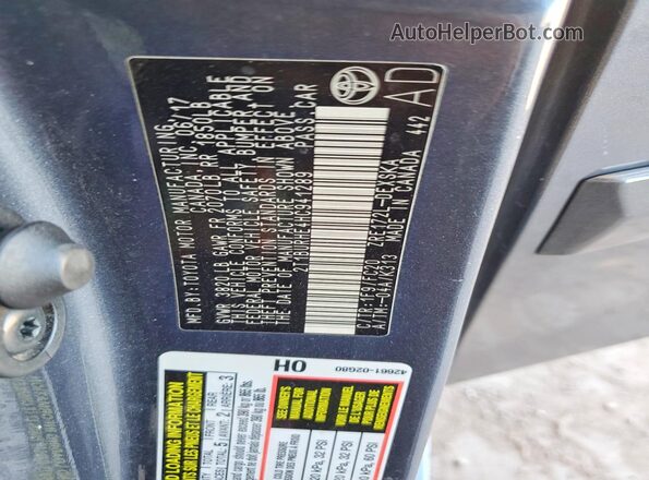 2T1BURHE4HC941289 2017 TOYOTA COROLLA Gray Вид підкапотного простору