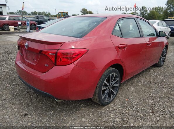 2T1BURHE4HC942748 2017 TOYOTA COROLLA Red Задня права чверть