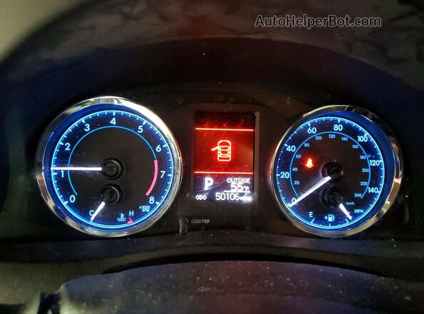 2T1BURHE4JC047430 2018 TOYOTA COROLLA White Instrument cluster view