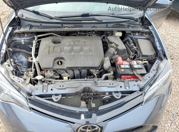 2T1BURHE4JC087636 2018 TOYOTA COROLLA Blue Вид задньої частини салону