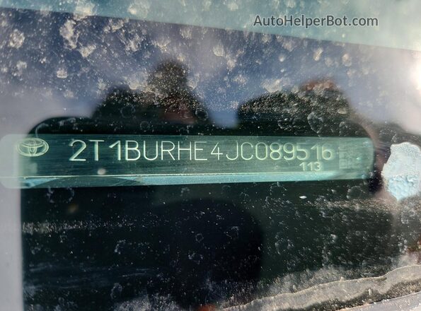 2T1BURHE4JC089516 2018 TOYOTA COROLLA Teal ძრავის განყოფილების ხედი