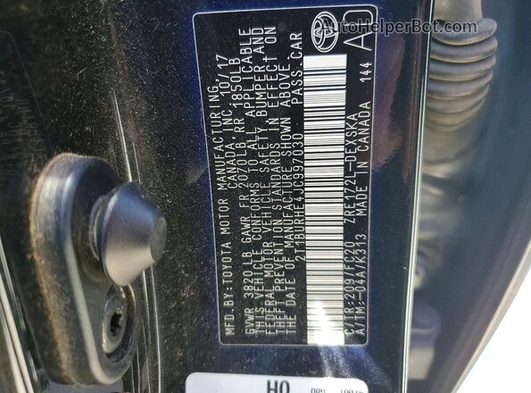 2T1BURHE4JC997030 2018 TOYOTA COROLLA Black ძრავის განყოფილების ხედი