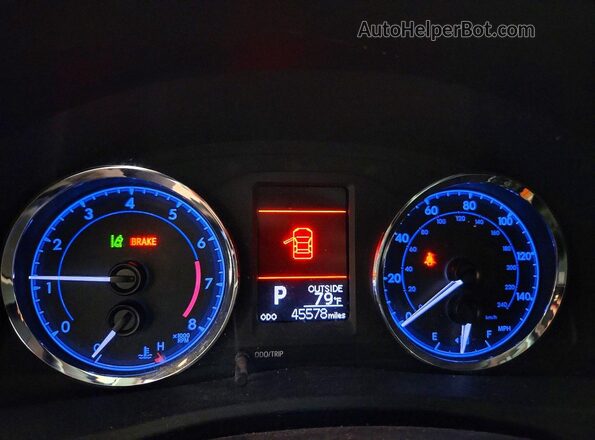 2T1BURHE4KC131281 2019 TOYOTA COROLLA White Instrument cluster view