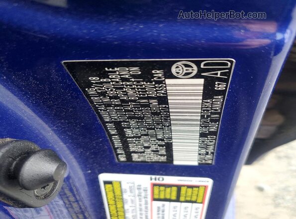 2T1BURHE4KC219179 2019 TOYOTA COROLLA Blue Շարժիչի բաժամունքի տեսք