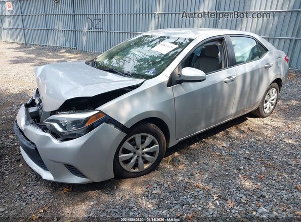 2T1BURHE5GC572702 2016 TOYOTA COROLLA Silver წინა მარცხენა ხედი სამი მეოთხედიდან