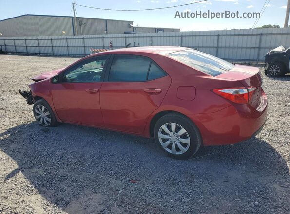 2T1BURHE5GC674825 2016 TOYOTA COROLLA Red Հետևի ձախ